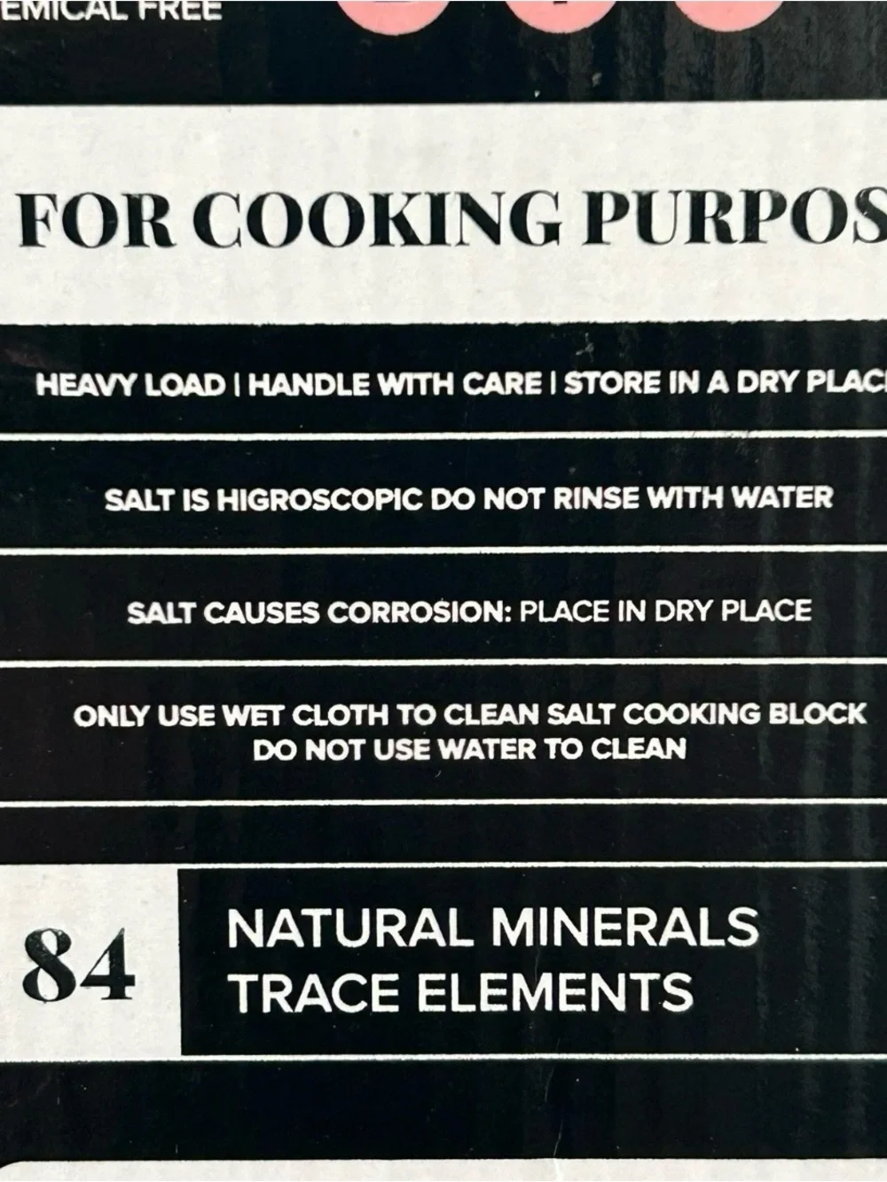 Pink Himalayan Salt Block Cooking Plate with Metal Iron Tray